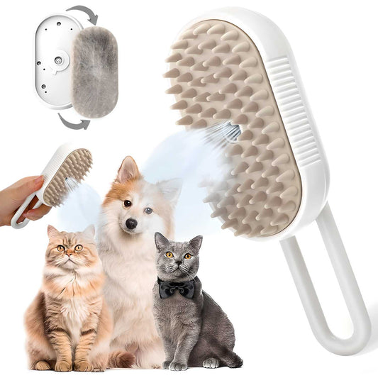 Steam Brush for Dogs & Cats | Pet Grooming & Deshedding Brush