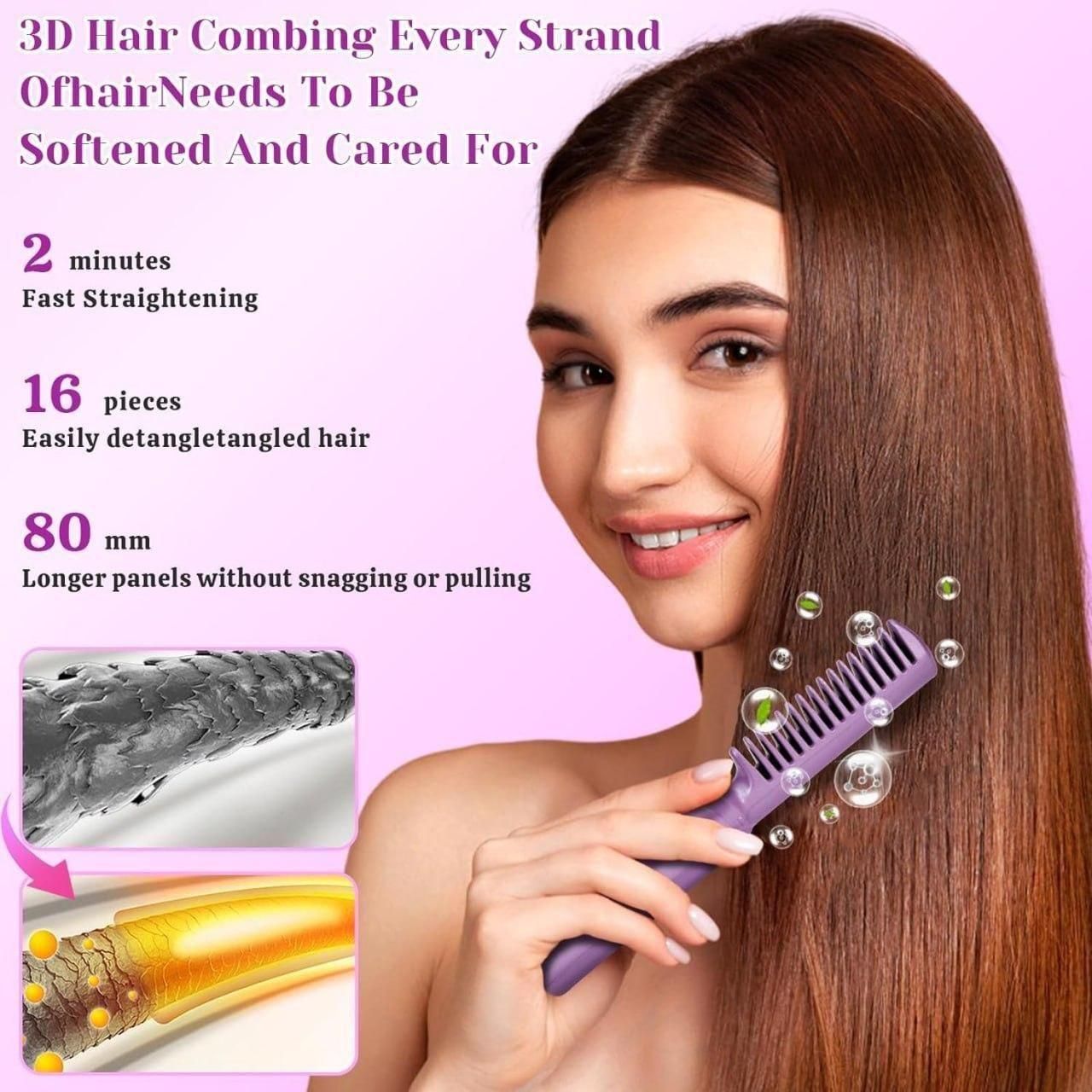 Mini Cordless Hair Straightener | Portable USB Hair Straightener Brush | Affordable Travel Hair Straightener Gifts