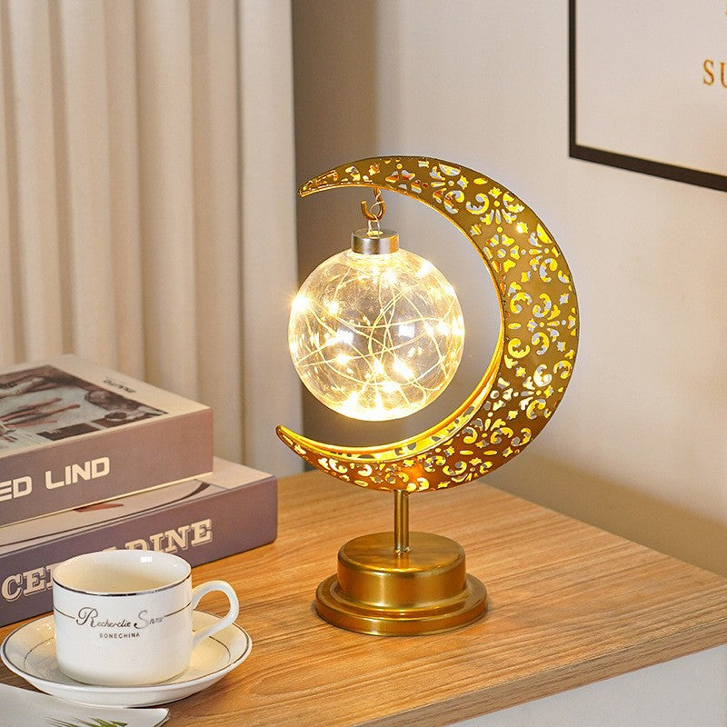 Modeling Lamp LED Creative Personality Iron Moon