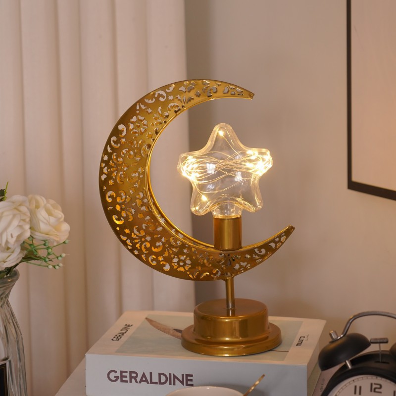 Modeling Lamp LED Creative Personality Iron Moon
