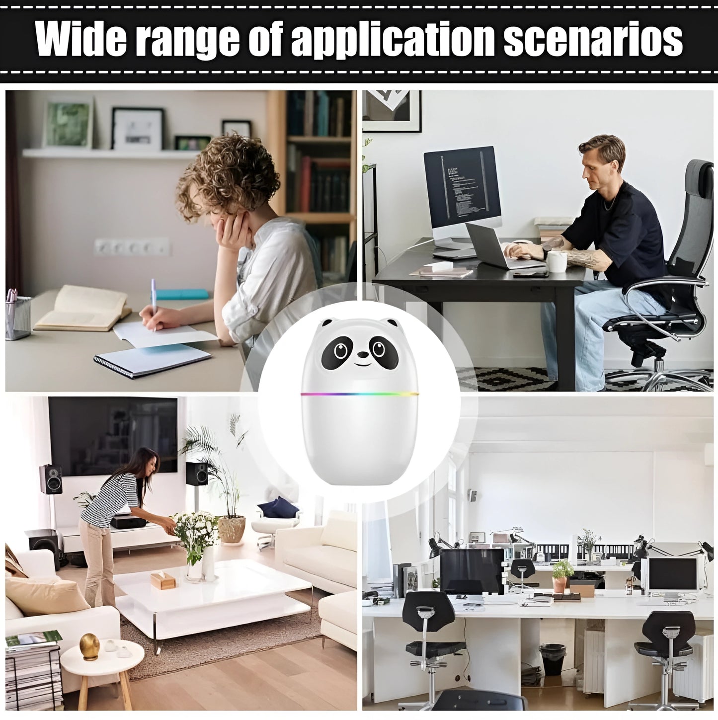 Panda Air Moisturizer & Perfume Diffuser | Cool Mist Room Moisture Diffuser | Best house warming gift