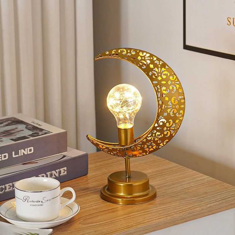 Modeling Lamp LED Creative Personality Iron Moon